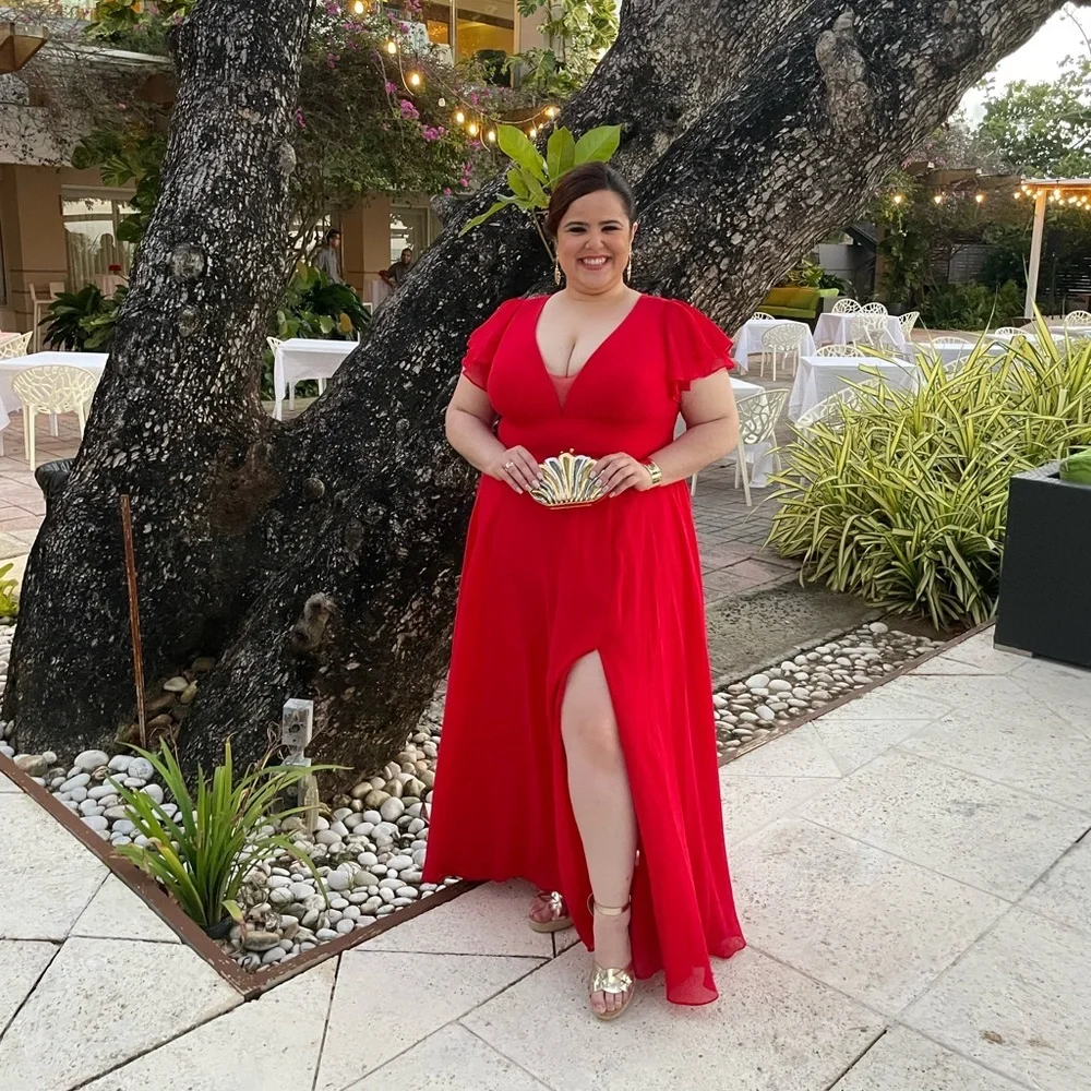 Azazie Ashika Red Dress - Picture 7 of 7